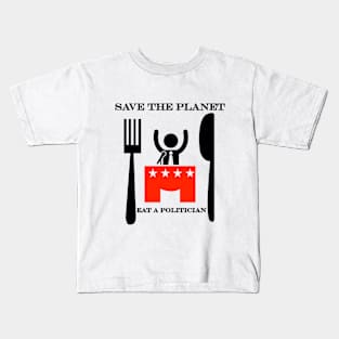 Eat a politician Kids T-Shirt